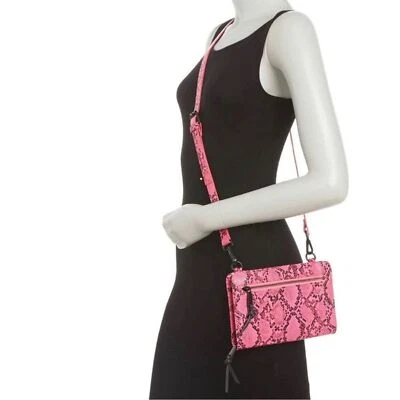 Pink French Connection Passport Snakeskin wallet Crossbody  - Image 1 of 4