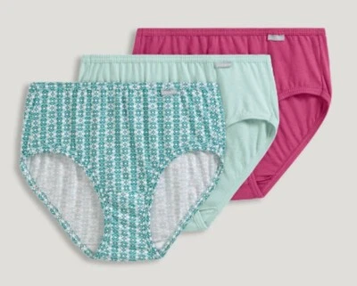 Nuevo Jockey Mujer Talla 7 Ropa Interior Elance Algodón Hipsters Paquete de 3 Rosa Verde Foto 1 de 2