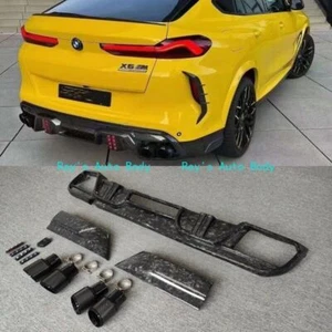 Se adapta a BMW X6 F96 M Competition Forge fibra de carbono parachoques trasero difusor labio - Imagen 1 de 10