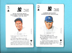 BABE RUTH--LOU GEHRIG 1991 U.S. GAMES BASEBALL LEGENDS GAME PLAYING CARDS YANKEE