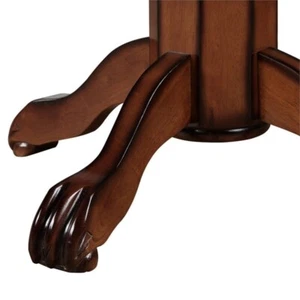 Bowery Hill Traditional Wood Pub Table with Claw and Ball Feet in Brandy Brown - Picture 1 of 7