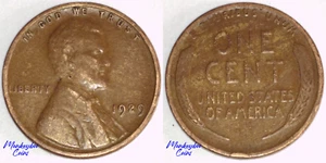 1929 Lincoln Wheat Cent - Improper Alloy Mix Wood Grain Woody - Rare Error Coin - Picture 1 of 4