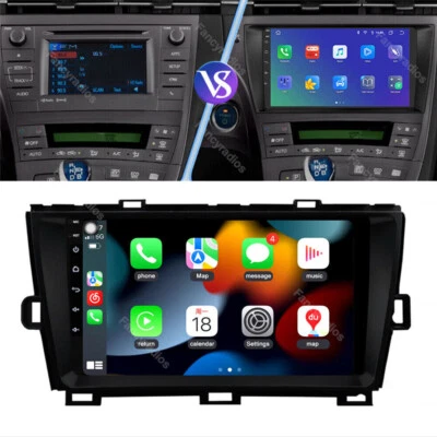 9" Android 12 Car GPS Radio Stereo Navi Apple CarPlay for Toyota Prius 2010-2015 - Image 1 of 4