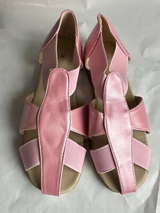 Sandali donna stile pescatore scarpe casual rosa metallizzato ecopelle tg 9M - Foto 1 di 3