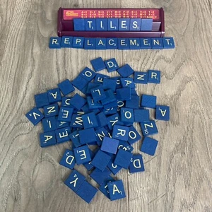 Scrabble 50th Anniversary Collectors Game Blue Tiles Gold Letters Replacements - Picture 1 of 51