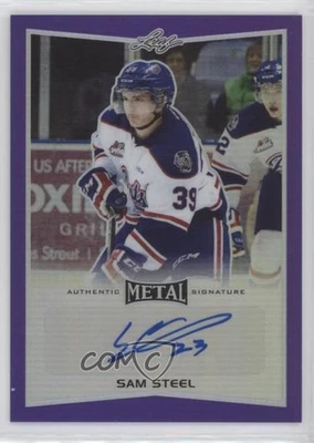 2015-16 Leaf Metal Purple Prismatic /15 Sam Steel #BA-SS2 Auto - Image 1 of 2