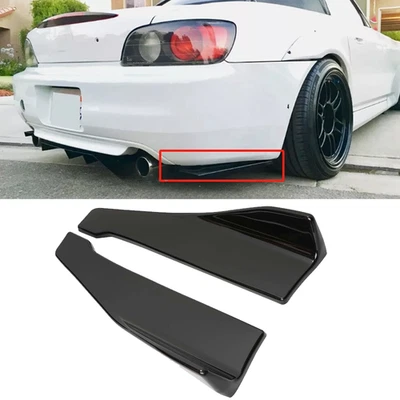 Gloss Black Rear Bumper Lip Splitter Side Skirt For Honda S2000 2000-2009 - Image 1 of 4