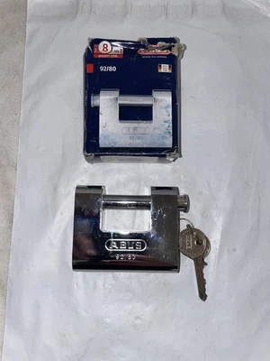 Abus Padlock, Keyed Different, Shutter Shackle, Brass Body, Steel 92/80 KD - Image 1 of 4