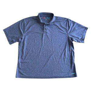 Wrangler Breathe-Dri Polo Shirt Short Sleeve Golf Performance Blue Mens XL - Picture 1 of 7