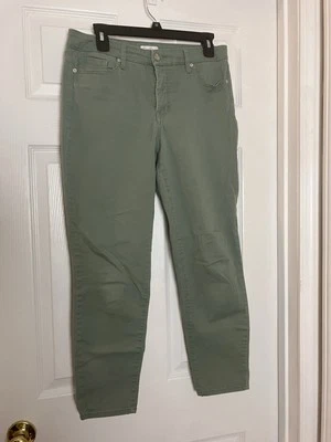Pantalones Jessica Simpson para mujer talla 8 verdes tiro alto ajustados al tobillo elásticos informales Foto 1 de 4