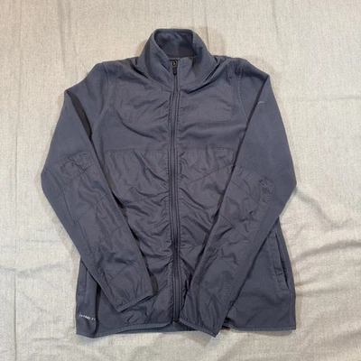 Куртка женская Nike XL темно-синяя Therma-FIT на молнии из флиса с ложным воротником спортивная теплая - Изображение 1 из 4