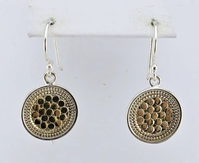 Brincos clássicos de prata 925 Anna Beck disco gota círculo - Imagem 1 de 4