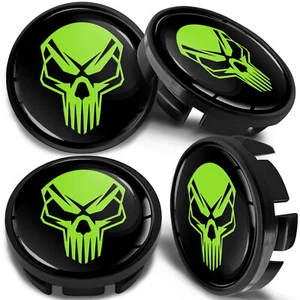 Compatible con Tapacubos Centrales para Rueda 3B7601 171 65mm Calavera Negro Verde - Imagen 1 de 5
