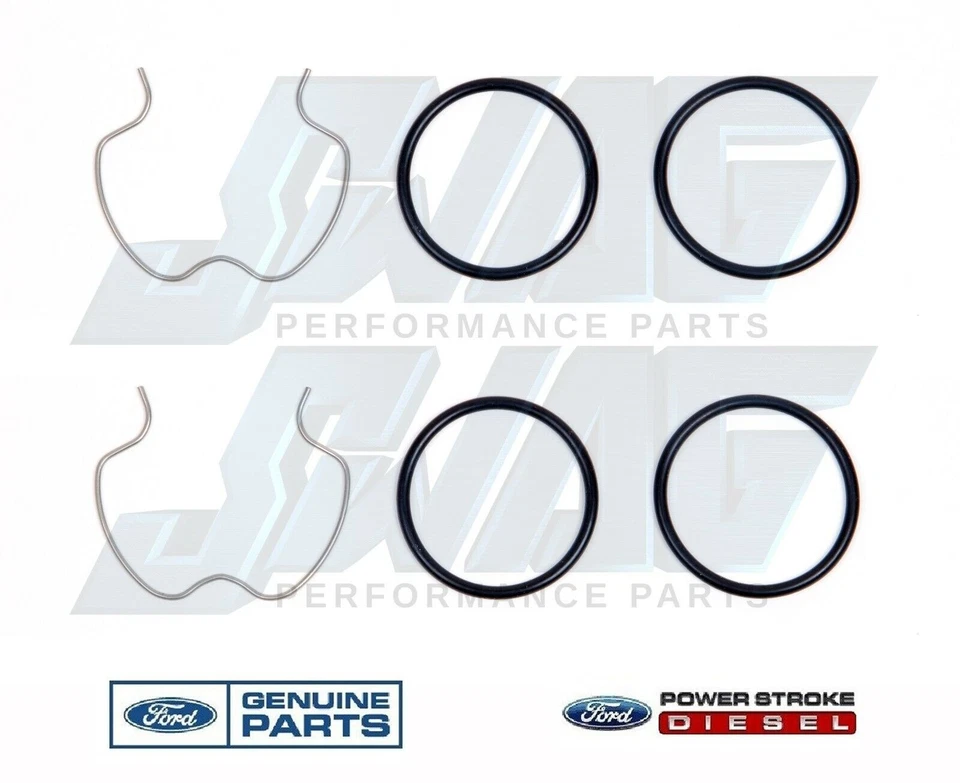 08-10 Ford 6.4 6.4L Powerstroke Diesel Radiator Hose End Clips (2) & Orings (4) — 第 1/1 张图片