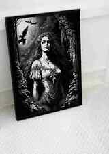 AI FANTASY DARK GOTHIC EVIL WITCH POSTER PRINT ART BEAUTY DEATH SIZE A3 A4