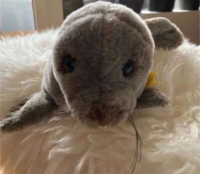 Original Steiff Robbe Seehund grau ROBBY 5375/30 Plüschtier Kuscheltier - Bild 1 von 4