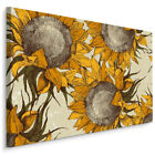 Leinwand Bild CANVAS Kunstdruck XXL BLUMEN Sonnenblumen Vintage-Stil Dekor 1894