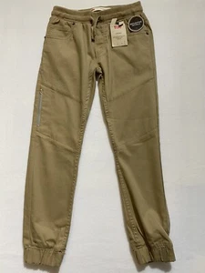 Levi's khaki Joggers Boy Size Small Elastic Waist & Cuffed Leg NWT - Picture 1 of 6