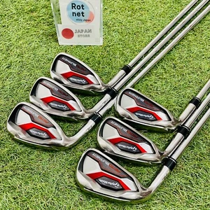 Juego de palos de golf LH raro TaylorMade AeroBurner Iron 56789P 6 piezas rígidos flexibles Japón - Imagen 1 de 18