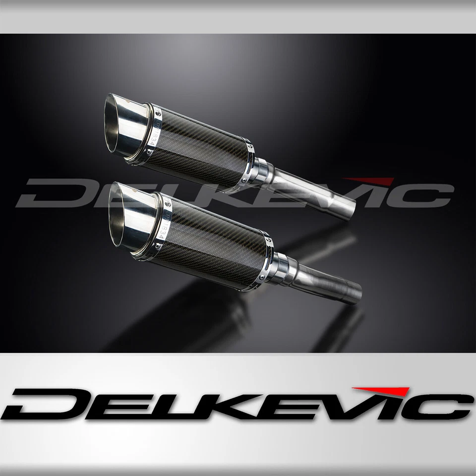 Kit silenciador escape carbono redondo 8" Ducati Monster 620 2002-06 Delkevic Slip On Foto 1 de 4