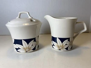 Nikko Quadrille TAHITI Creamer & Sugar Set EXCELLENT CONDITION - Picture 1 of 6