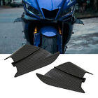 Carbon Fiber Look Motorcycle Side Winglets Air Deflector Wing Kit Spoiler Cover