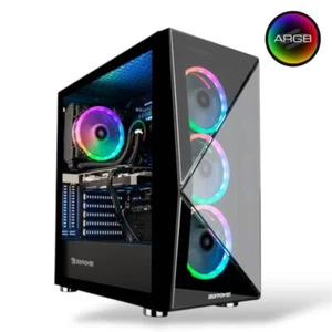 ARGB Gaming Desktop Computer i7 PC 64GB DDR4 1TB SSD NVIDIA GTX 1070 Win11P BT - Picture 1 of 22