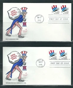US SC # 3260 Plus 5 other Uncle sam's Hat FDC. HF Cachet - Picture 1 of 3