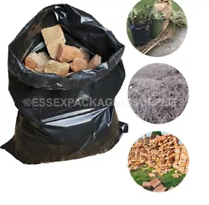 Garden Bags Rubble Sacks Compost BLACK colour Heavy Duty 20” x 30” Size - Picture 1 of 4