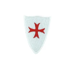 Knights templar shield iron on patch flag crusades backpack crusades jerusalem A - Picture 1 of 1