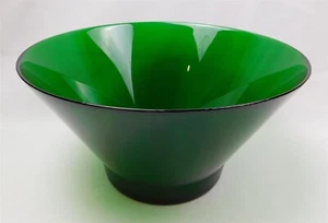 Centro de mesa de vidrio vintage verde esmeralda Vereco 12" por 6,25" de alto - Imagen 1 de 10