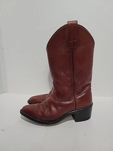 OLD WEST CCY8117G BROWN LEATHER WESTERN YOUTH 3.5 BOOTS - Picture 1 of 5