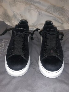 alexander mcqueen black suede trainers