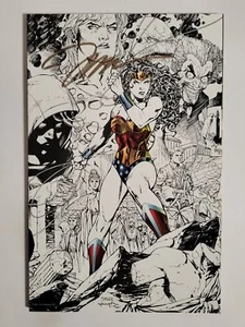 Wonder Woman #750 DC 2020 casi nuevo 9,4 Jim Lee boceto variante cubierta F firmada con certificado de autenticidad - Imagen 1 de 3