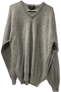 Suéter Pringle Sport of Scotland 100 % lana de cordero para hombre talla XL gris cuello en V - Imagen 1 de 14
