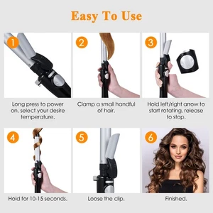 Automatic Curling Porcelain Rotating Electric Curling Iron Automatic Hair Cu DTS - Picture 1 of 7
