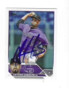 Autographed Signed ANTONIO SENZATELA COLORADO ROCKIES 2023 Topps Card #99 wCOA - Afbeelding 1 van 1
