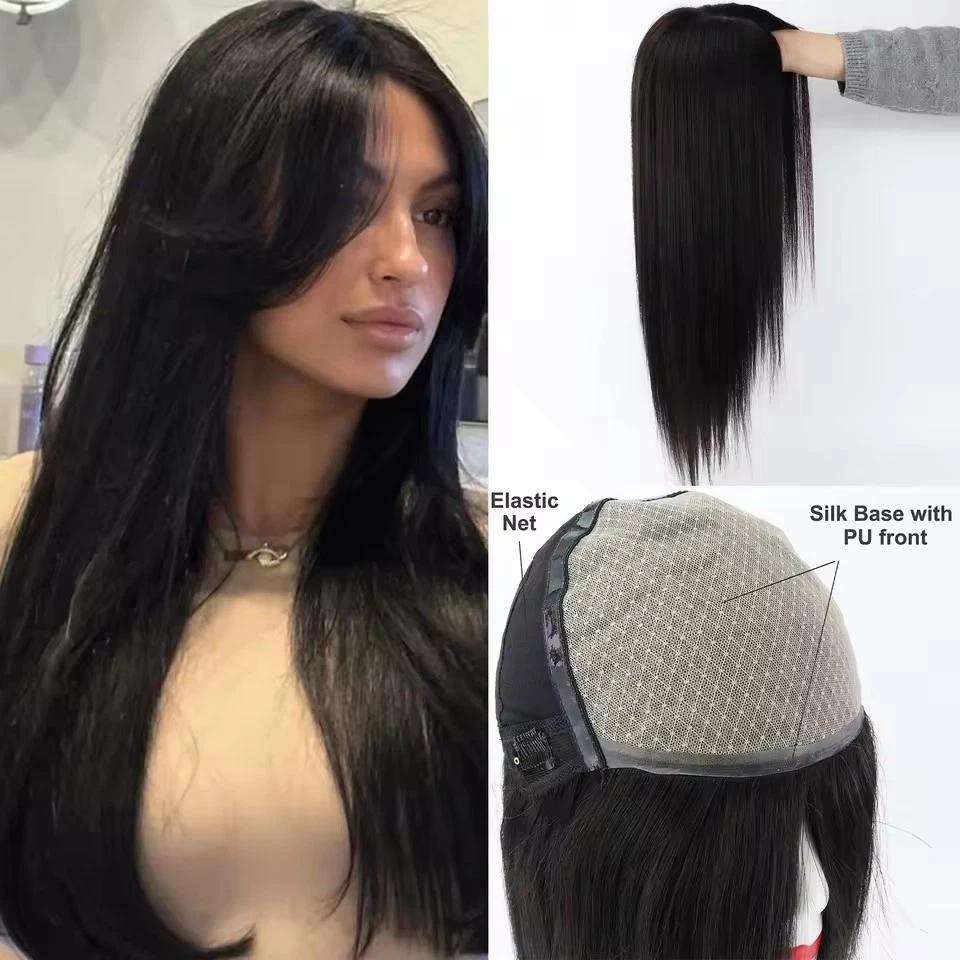 6x6" Silk Base Wig Human Hair Breathable Silk Top Full Lace Wigs Natural Scalp - Изображение 1 из 4