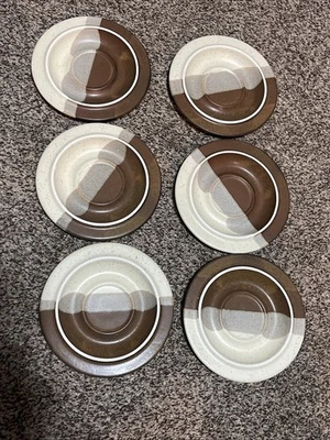 Fabrik Agate Pass Round Saucer Set 6 Seattle Stoneware Pottery MCM Jim McBride - Image 1 of 4