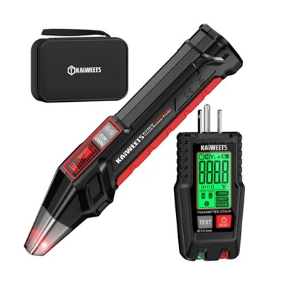 KAIWEETSS Buscador de Disyuntores con Pantalla LCD, Probador de Salida GFCI, Eléctrico... Foto 1 de 4