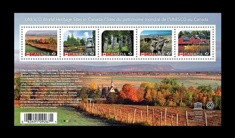 Canada Stamps - Souvenir Sheet - 2016, UNESCO World Heritage #2889 - MNH Cover