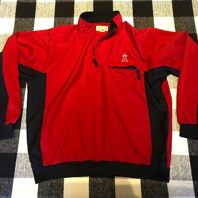 Cutter and Buck Mens LA Angels Anaheim Pullover Red Windbreaker Jacket Sz Large - Image 1 of 4