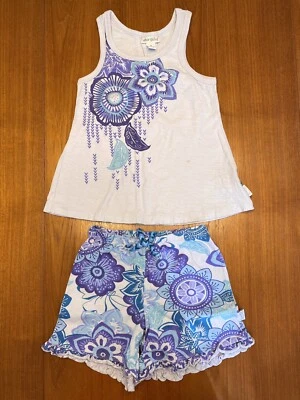 Niñas Talla 4-5 Naartjie Niños Camiseta sin mangas Pantalones Cortos Conjunto Púrpura Foto 1 de 4