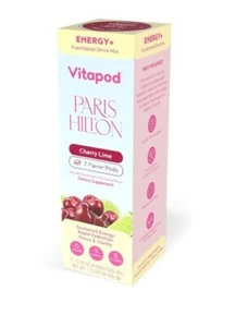 Lote de 2 cápsulas de mezcla de bebidas Paris Hilton para botella Vitapod cajas de 7 cápsulas cereza lima - Imagen 1 de 3