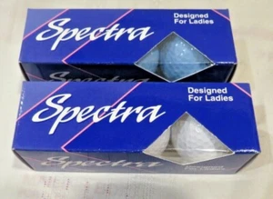 Vintage Spectra Golf Balls - Designed for Ladies - New 1 White-1Blue Sleeves - Picture 1 of 7