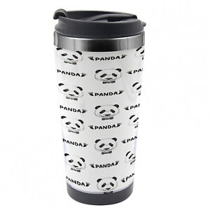Ambesonne Black and White Travel Mug Steel Thermal Cup 16 oz