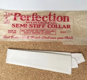 Vintage collar The Perfection Wonderful semi-stiff size 13.5" UNUSED c 1920s - Picture 1 of 3