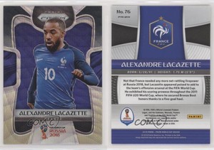 2018 Panini Prizm World Cup Black and Gold Wave Prizm Alexandre Lacazette #76