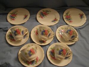 royal stafford lilac time vintage bone china cups saucers plates vgc