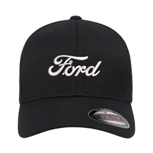 Gorra de béisbol bordada con logotipo de Ford Flexfit ajustada sombrero F-150 Mustang Focus - Imagen 1 de 19